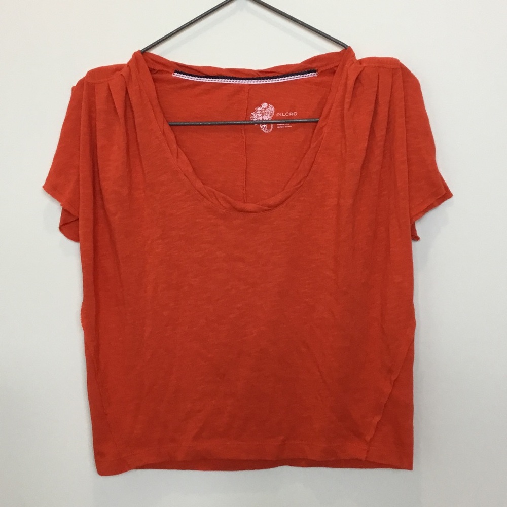 Pilcro Vibrant Orange Short Sleeve Tee size small